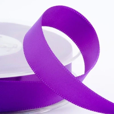 Image of Italian Options Satin Ribbon, 25mm Wide x 25 Metre Roll, Purple