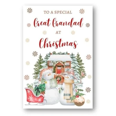 Image of Second Ave Great Grandad Christmas Snowmen Winter Xmas Holiday Festive Greetings Card