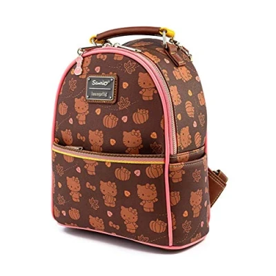 Image of Loungefly Hello Kitty Pumpkin Spice Mini Backpack, Multi, One Size, multi coloured, size