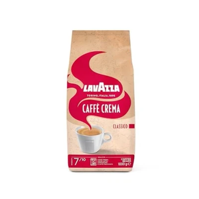 Image of Lavazza Caffè Crema Classico, Coffee Beans, Arabica and Robusta, Cocoa Wood Notes, Intensity 7/10, Medium Roasting, 1 Kg