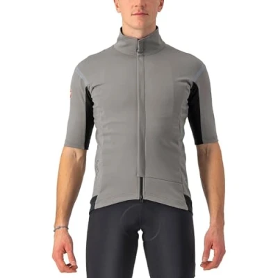 Image of CASTELLI 4522512 064 GABBA RoS 2 Jacket Men&#039;s NICKEL GRAY/TRAVERTINE Size L