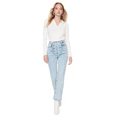 Image of Trendyol Jeans Blue High Waist