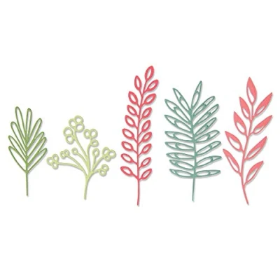 Image of Sizzix Thinlits Die Set 5PK 664457 Delicate Leaves by Sharon Drury