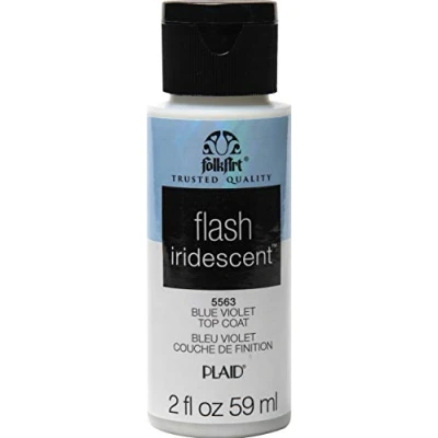 Image of Plaid PE5563 Folk Art Flash Iridescent Finish, Blue Violet 2 oz.