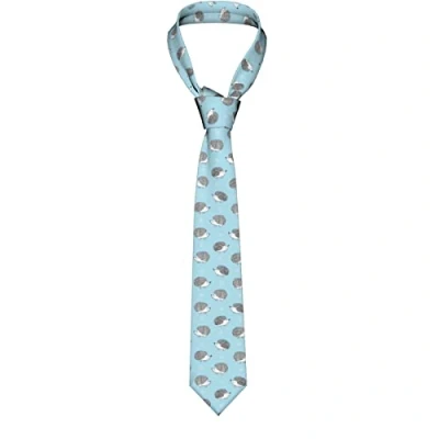 Image of Necktie Lovely Hedgehog Men&#039;s Tie Skinny for Boys Printed Novelty Funny Weddings Dances Party