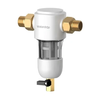 Image of Waterdrop Spin Down Sediment Filter, Reusable Whole House Water Flushable Pre Filtration System for City/Well Water, 1&quot; + 3/4&quot; MNPT, WD PF01