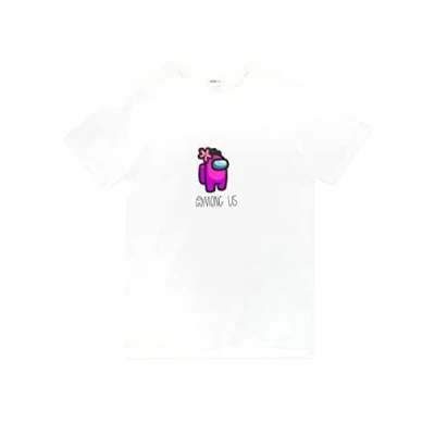 Image of Among Us Girls T Shirt Gaming Short Sleeve Tee for Kids 8 9 Years White
