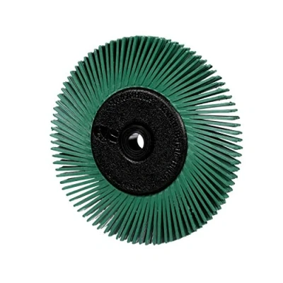 Image of Scotch Brite Radial Bristle Brush with Adaptor, 6 Inch by .5 1 inch, 50 Grade