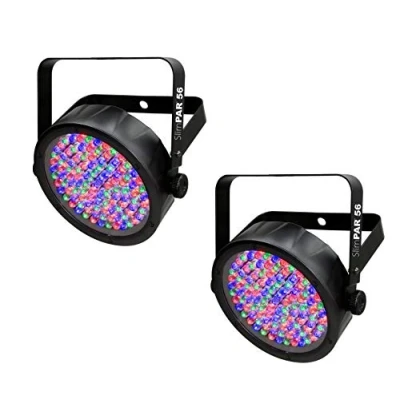 Image of (2) Chauvet DJ SlimPar 56 LED DMX Slim Par Can Stage Pro RGB Lighting Effects