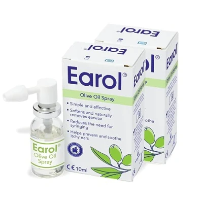 Image of Earol Olive Oil Ear Wax Removal Spray Clinically Proven Reduces Need for Syringing Metered Dose 2 Pack of 10ml Bottle
