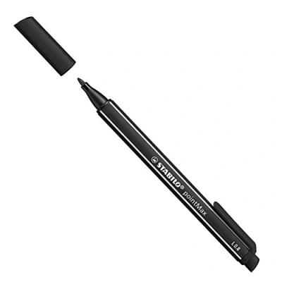 Image of Stabilo Set of 3 Felt Tip Pens Medium Point Max 0.8 mm Blackaa