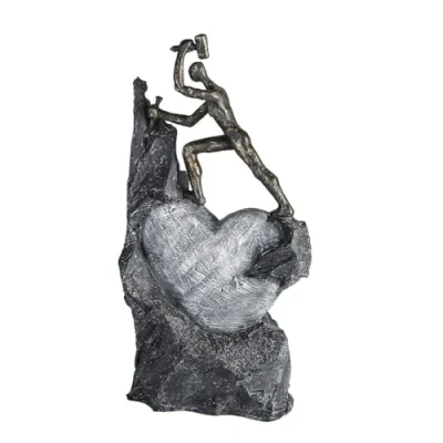 Image of Casablanca modernes Design Sculpture, Poly, Bronze Grey, Höhe 37 cm