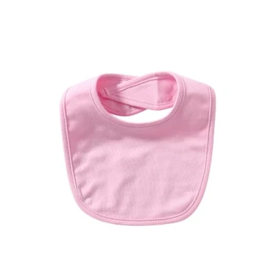 Image of Baby&#039;s Double Layer of Cotton Soft Absorbent Drooling Bibs (7 Pieces) (Pure Pink (100% cotton))