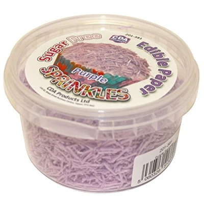 Image of Sugar Free Edible Purple Wafer Sprinkles 201 381