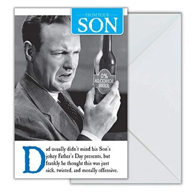 Image of Father&#039;s Day Card From Son, Humorous Fathers Card, Cards, Funny Son