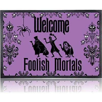 Image of Bonoff Vingtage Welcome Foolish Mortals Vintage Decor Poster Wall Art Metal Sign 8X12 Inches