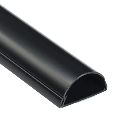 Image of D Line 1M5025B Maxi Trunking, Decorative TV Cable Tidy, Electrical Wire Cover, Popular Cord Management Solution 50mm (W) x 25mm (H) Black (1 Meter Length)