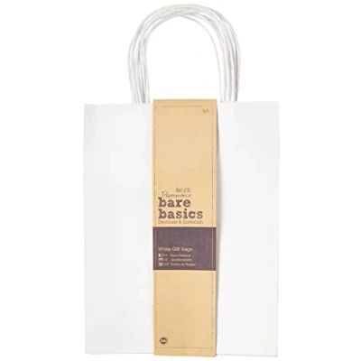 Image of Docrafts Bare Basics Large Gift Bags, Pack of 5, White