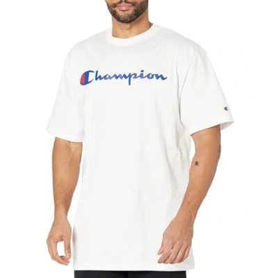 Image of Champion Men&#039;s, Classic Graphic, Soft and Comfortable T Shirts Logo (Reg. Or Big &amp; Tall), White Script, 3XL