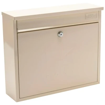 Image of Burg Wachter MB02AC Antique Cream Elegance Wall Mounted Galvanised Steel Lockable Weatherproof Post Box 36x31x10cm