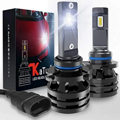 Image of KATUR 9006 HB4 LED Headlight Bulbs Mini Design Upgraded Chips Extremely Bright 12000 Lumens Waterproof All in One Conversion Kit 55W 6500K Xenon White 2 Years Waranty