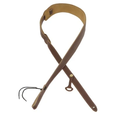 Image of Levy&#039;s Leathers Pm1 brn 2.5 inch Leather Acoustic/Dobro Guitar Strap Brown