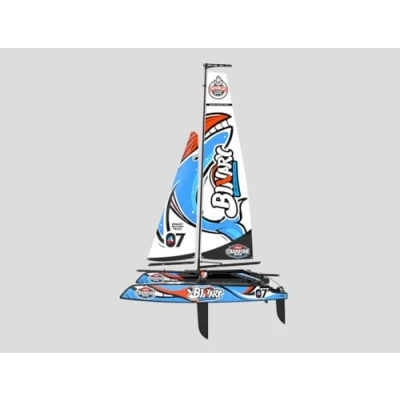 Image of Joysway JY8807V3 BINARY V3 CATAMARAN SAILBOAT RTR w/SMART SAIL TECH RC Boat, White