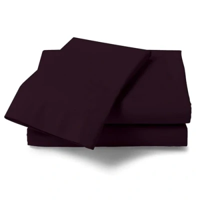 Image of Percale Single Flat Sheet Non Iron Luxury Bedding Set Polycotton Easy Care Bed Sheets Berry