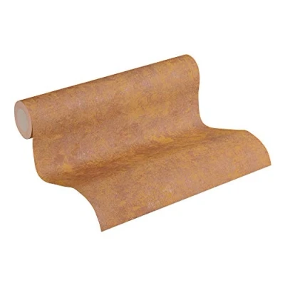Image of Plain Wallpaper Urban Grace New Walls A.S. Création Non Woven 10.05 m x 0.53 Orange Copper Brown Made in Germany 374253 37425 3