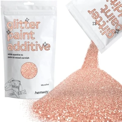 Image of Glitter Paint for Walls Rose Gold Additive Emulsion Latex Acrylic Sparkles Microfine Interior Painting 100g / 3.5oz