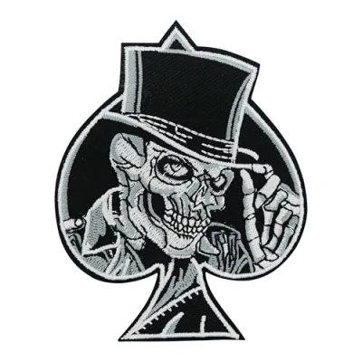 Image of Finally Home Skull Iron On Patch