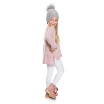 Image of Festival Children Kids Girls Plain Cotton Thick Full Length Leggings Party Pants Ages 1 11 (UK, Age, 2 Years, 3 Regular, White)