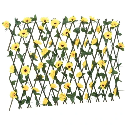 Image of vidaXL Artificial Ivy Trellis Expandable 5 pcs Yellow 180x60 cm