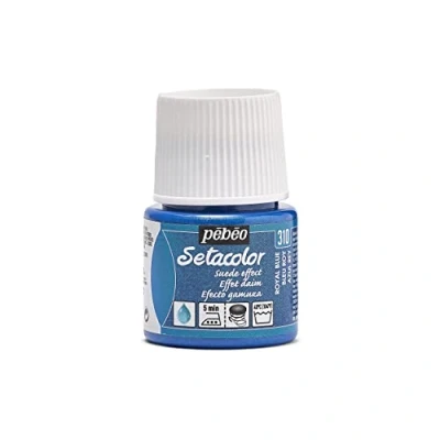 Image of PEBEO Setacolor Fabric Paint 45ml Dyes 57 (Suede Effect Royal Blue)