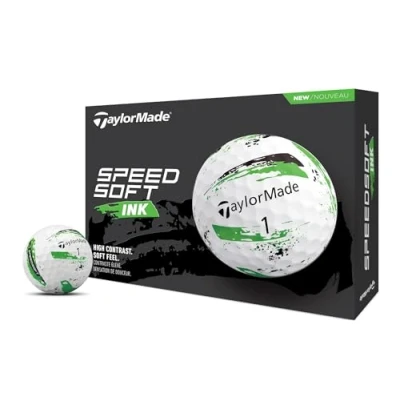 Image of TaylorMade Men&#039;s SpeedSoft Ink Golf Balls Green