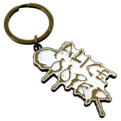 Image of Rock Off officially licensed products Alice Cooper Dripping Logo Keyring Keychain One Size