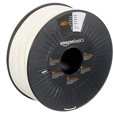 Image of Amazon Basics ABS 3D Printer Filament, 1.75mm, White, 1 kg Spool