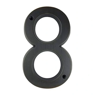 Image of HASWARE House Number Sign 6 Inch (15 cm) Vintage Style Aged Bronze Finish Door Numbers Signage Plaque Street Home Address Numerals,Zinc Alloy (8)