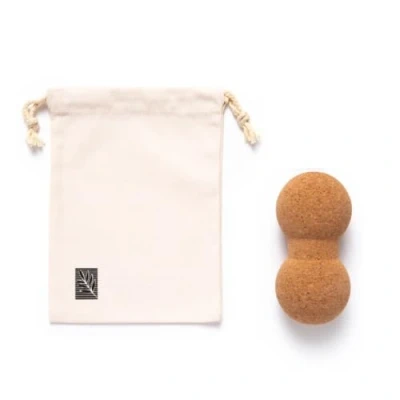 Image of Cork Massage Ball Set Ideal for Back and Muscle Sustainable Trigger Point Choice of Shapes Like Peanut Roller (Cork (80x160mm) with Bag)