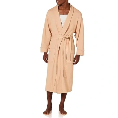 Image of Amazon Essentials Men&#039;s Lightweight Waffle Bathrobe (Available in Big &amp; Tall), Light Camel, M L