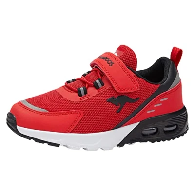 Image of KangaROOS Unisex Kx ARG EV Sneaker, Fiery Red Jet Black, 3.5 UK