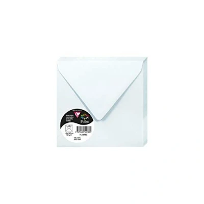 Image of Clairefontaine Ref 5498C Pollen Envelopes (Pack of 20) 140 x 140mm Sized, 120gsm Paper, Gummed Seal, Inkjet &amp; Laser Printer Compatible, Acid Free Blue