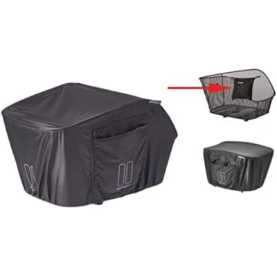 Image of Basil Keep Dry L Rain Cover, Waterproof, Grey, Rattan, 40 x 30 35 cm