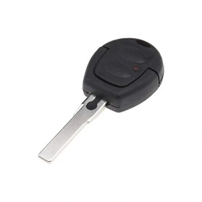 Image of OTOTEC 2 Button Key Fob Housing Casing Shell with Blade Compatible Lupo Fox Sharan Arosa Cordoba Alhambra Leon Toledo II Ibiza (Uncut Blade)