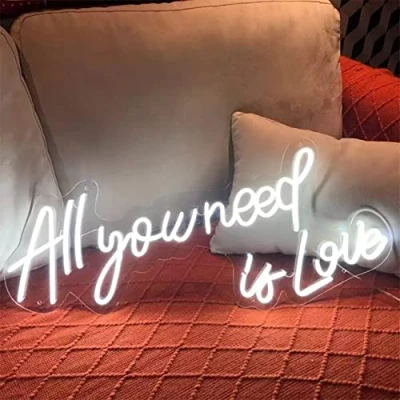 Image of DYJD All You Need is Love LED Neon Sign Custom Party Flex Text Light Wedding Wall