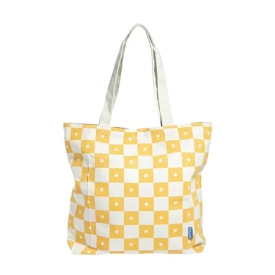 Image of Kokonote Akalia Cotton Tote Bag 18.5 x 15.7 4.7 inches 47 40 12 cm Canvas Beach Shopper