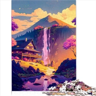 Image of Jigsaw Puzzle Japanese style Puzzles 1000 Piece for Adults Recycled Cardboard &amp; Kids Age 12 and Up Educational Game Adult Child （26x38cm）