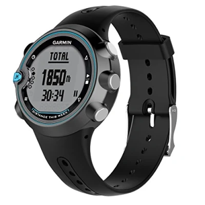 Image of LOKEKE For Garmin Swim Watch Smart Replacement Band Silicone Wrist Strap Watch(Black)