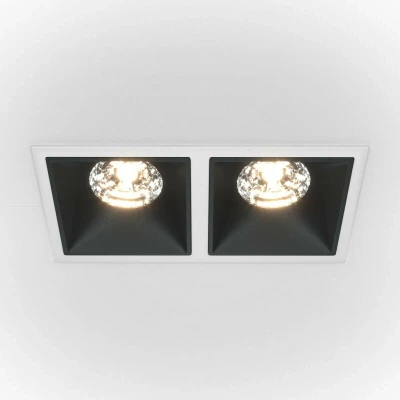 Image of Maytoni Alfa LED Twin Dimmable Recessed Downlight White, Black, 2100lm, 3000K