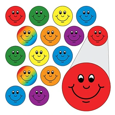 Image of 980 Smiley Face Diddi Dot Childrens Pupils Mini School Praise Teachers Reward Stickers 10mm Primary Teaching Services